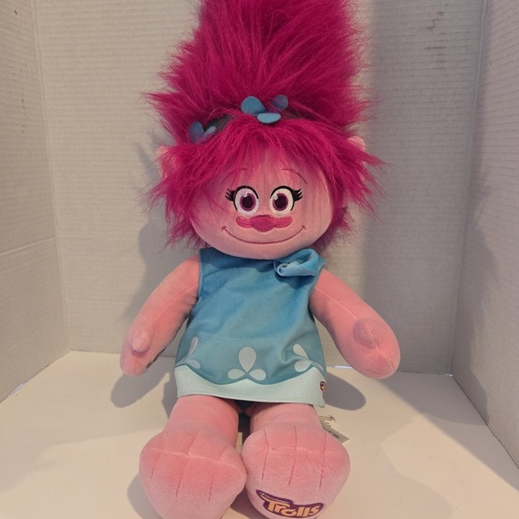 Build a Bear Dreamworks Trolls Princess Poppy 23" Pink Plush Doll with Dress BAB - Picture 1 of 8